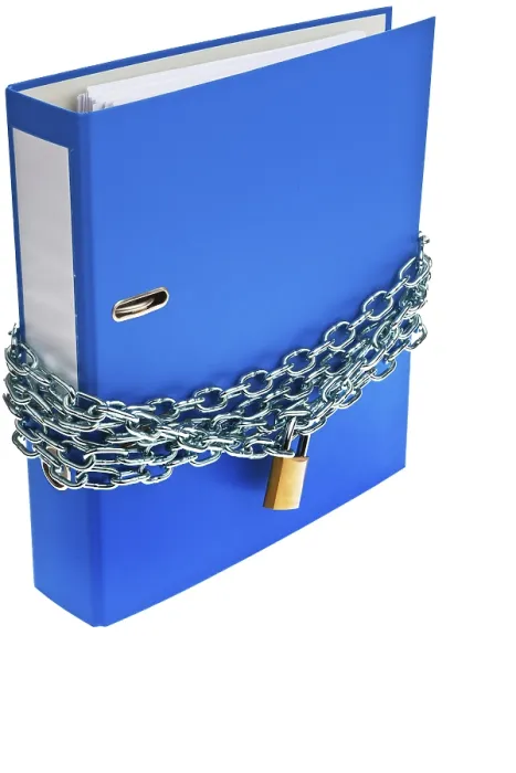 Framed Print : Secure Data Print: Locked File Folder Framed Print : Secure Data Print: Locked File Folder