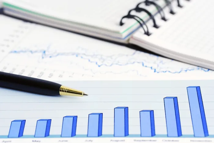 Framed Print : Financial Reports Print from imageBROKER