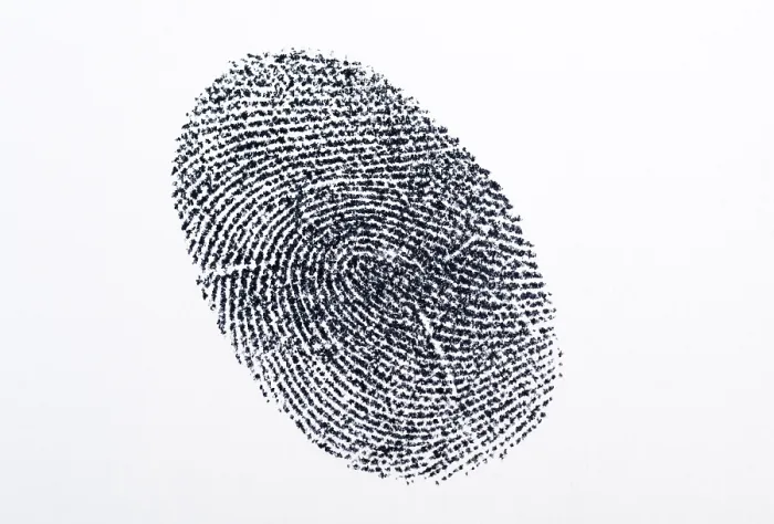 Framed Print : Fingerprint Print on Fingertip Framed Print : Fingerprint Print on Fingertip