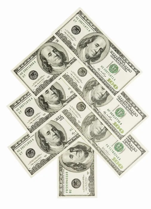 Framed Print : Fir Tree Made of Dollars Print Framed Print : Fir Tree Made of Dollars Print