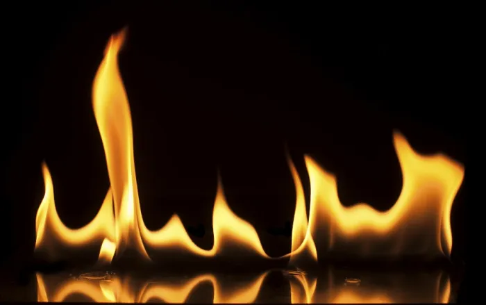 Framed Print : Studio Shot Flames Print - Fire on Black Background Framed Print : Studio Shot Flames Print - Fire on Black Background