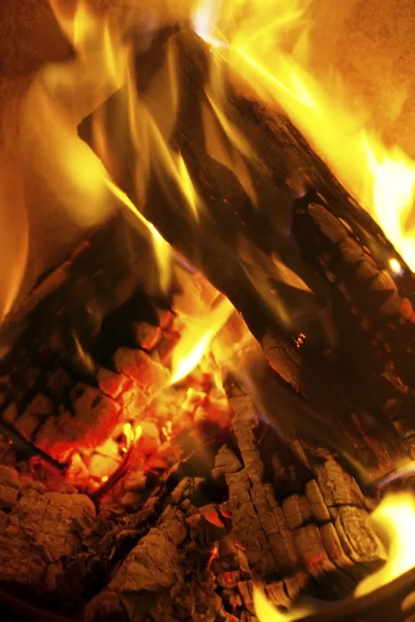 Framed Print : Cozy Fire in a German Fireplace Print Framed Print : Cozy Fire in a German Fireplace Print