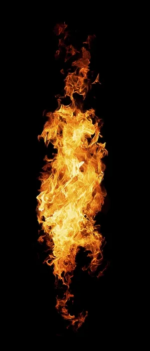 Framed Print : Fire Flames Print - Isolated on Black Background Framed Print : Fire Flames Print - Isolated on Black Background