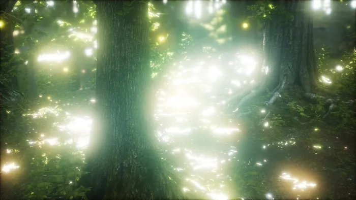 Framed Print : Firefly in Flight Print - Green Forest Scene Framed Print : Firefly in Flight Print - Green Forest Scene