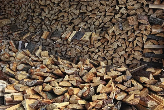 Framed Print : Firewood, split logs Print