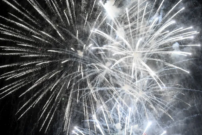 Framed Print : Fireworks Explosion Print