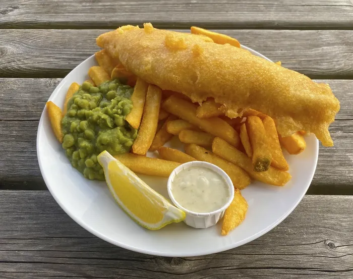 Framed Print : Print of Fish and Chips in London, Great Britain