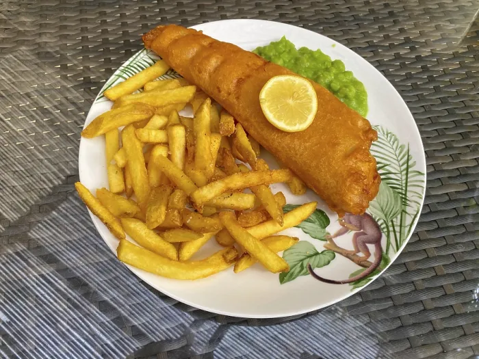 Framed Print : Print of Fish and Chips in London, Great Britain Framed Print : Print of Fish and Chips in London, Great Britain