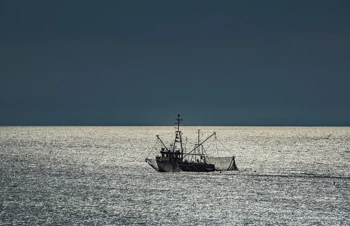 Framed Print : Fishing Boat at Work Print Framed Print : Fishing Boat at Work Print