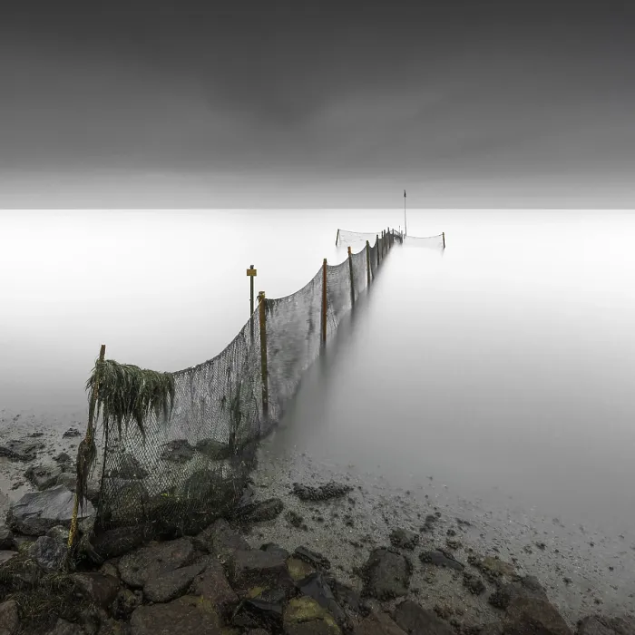 Framed Print : Fishing Nets on Sylt, Germany Print Framed Print : Fishing Nets on Sylt, Germany Print