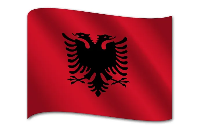 Framed Print : Albanian Flag Print Framed Print : Albanian Flag Print