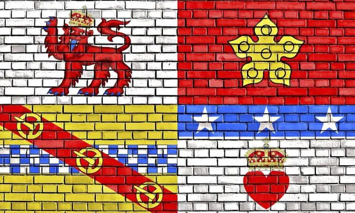 Framed Print : Flag of Angus Print on Brick Wall Framed Print : Flag of Angus Print on Brick Wall