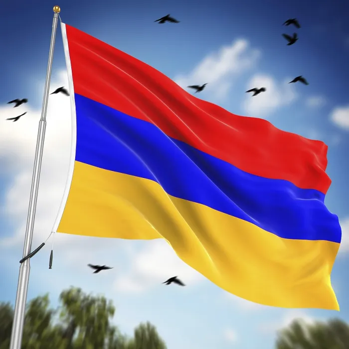 Framed Print : Computer Generated Flag of Armenia Print Framed Print : Computer Generated Flag of Armenia Print