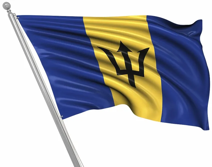 Framed Print : Computer Generated Flag of Barbados Print, 3D Rendered Image Framed Print : Computer Generated Flag of Barbados Print, 3D Rendered Image