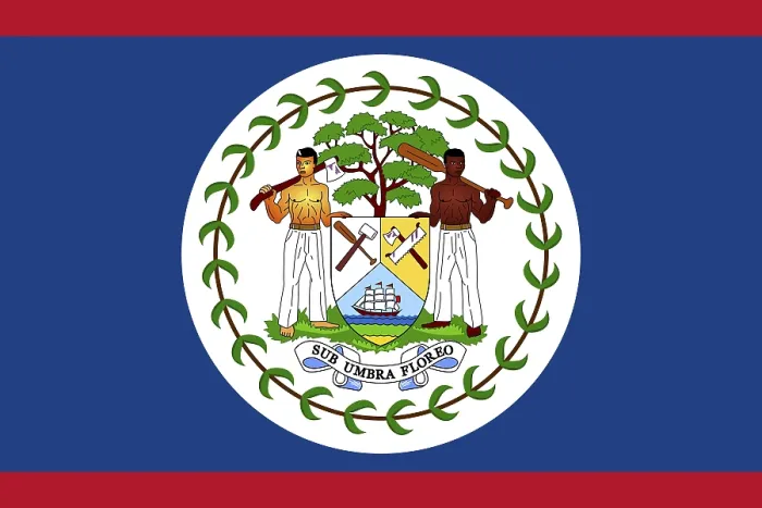 Framed Print : Vector Illustration Print of the Flag of Belize Framed Print : Vector Illustration Print of the Flag of Belize