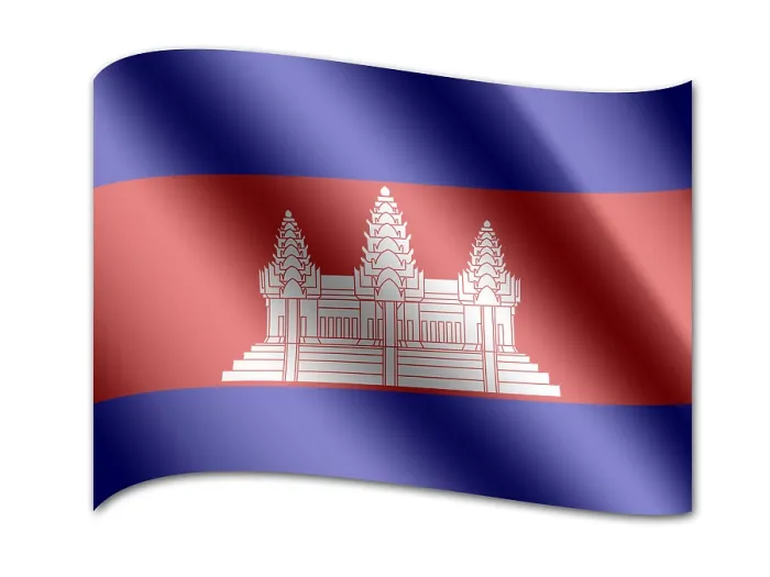 Framed Print : Cambodia Flag Print Framed Print : Cambodia Flag Print