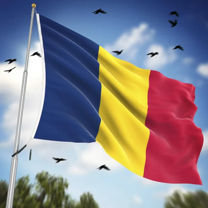 Framed Print : Computer Generated 3D Rendered Print of the Flag of Chad Framed Print : Computer Generated 3D Rendered Print of the Flag of Chad