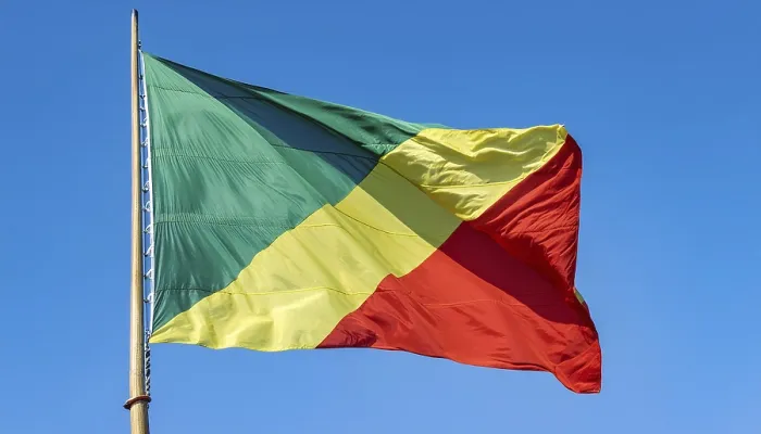 Framed Print : The Flag of Congo Print Framed Print : The Flag of Congo Print