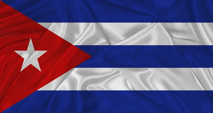 Framed Print : Flag of Cuba with Cloth Texture Print - Close Up Framed Print : Flag of Cuba with Cloth Texture Print - Close Up