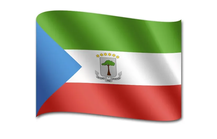 Framed Print : Equatorial Guinea Flag Print Framed Print : Equatorial Guinea Flag Print