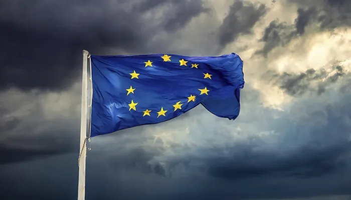 Framed Print : The EU Flag Print - Dark Skies Framed Print : The EU Flag Print - Dark Skies