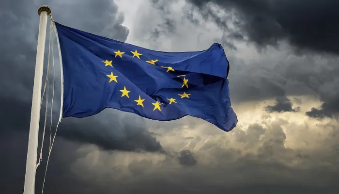 Framed Print : The EU Flag Print - Dark Skies Framed Print : The EU Flag Print - Dark Skies