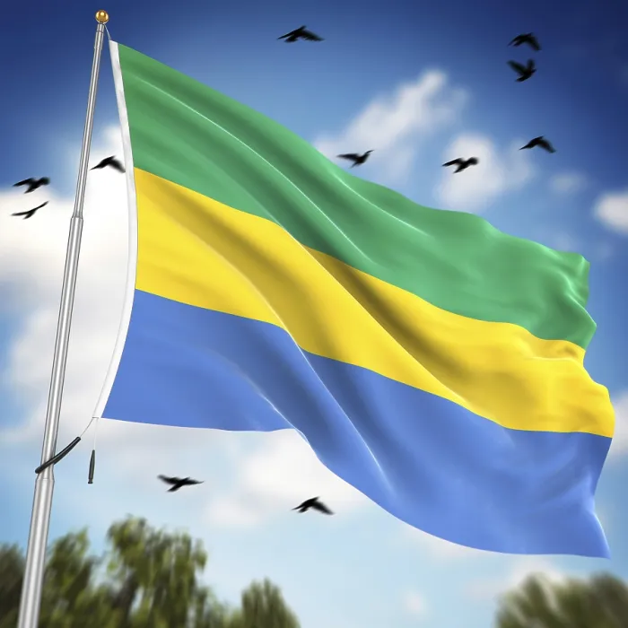 Framed Print : Computer Generated 3D Rendered Flag of Gabon Print Framed Print : Computer Generated 3D Rendered Flag of Gabon Print