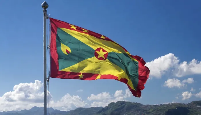 Framed Print : ImageBROKER Print of the Grenada Flag, Caribbean Framed Print : ImageBROKER Print of the Grenada Flag, Caribbean