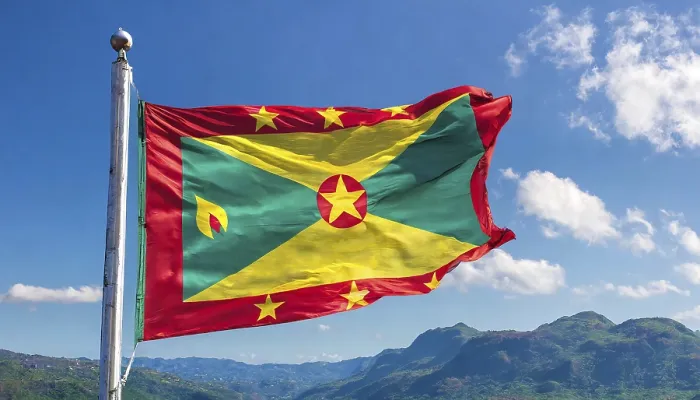 Framed Print : Grenada Flag Print, Caribbean Sky Framed Print : Grenada Flag Print, Caribbean Sky