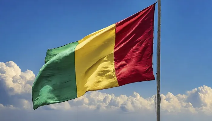 Framed Print : The Flag of Guinea Print: Isolated Blue Sky Scene Framed Print : The Flag of Guinea Print: Isolated Blue Sky Scene
