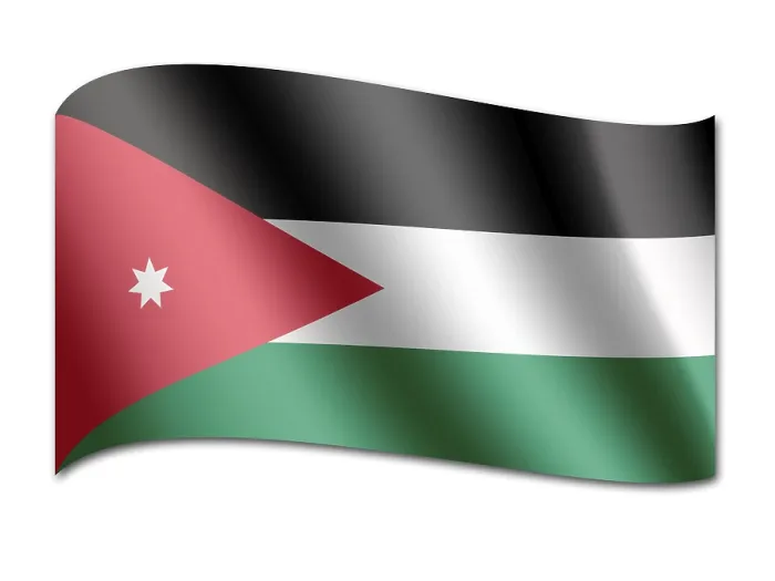 Framed Print : Flag of Jordan Print - National Emblem Framed Print : Flag of Jordan Print - National Emblem