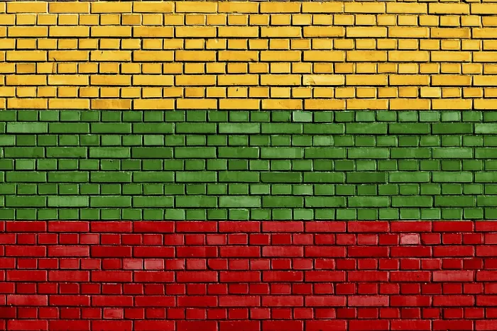 Framed Print : Flag of Lithuania Painted on Brick Wall Print Framed Print : Flag of Lithuania Painted on Brick Wall Print