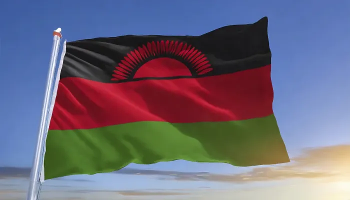 Framed Print : Malawi Flag Print - Blue Sky Framed Print : Malawi Flag Print - Blue Sky