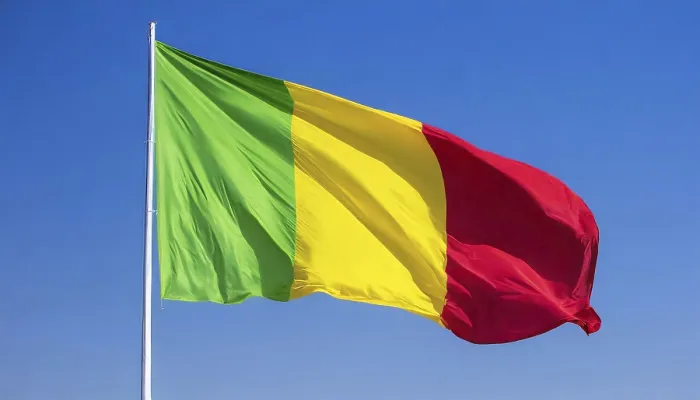 Framed Print : The Flag of Mali Print: A Blue Sky Scene Framed Print : The Flag of Mali Print: A Blue Sky Scene