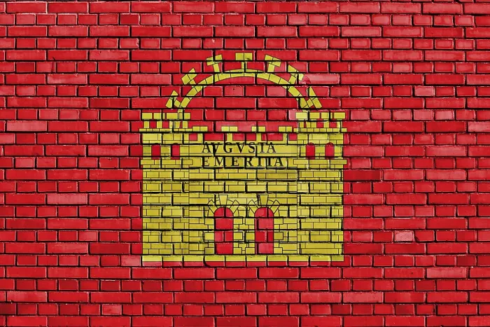 Framed Print : Flag of Merida Print on Brick Wall Framed Print : Flag of Merida Print on Brick Wall