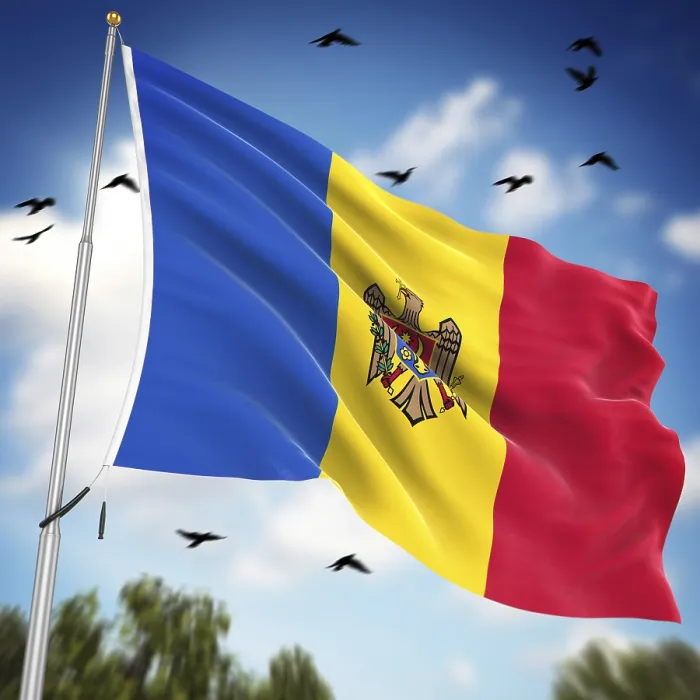 Framed Print : Computer Generated 3D Rendered Print of Moldova Flag Framed Print : Computer Generated 3D Rendered Print of Moldova Flag