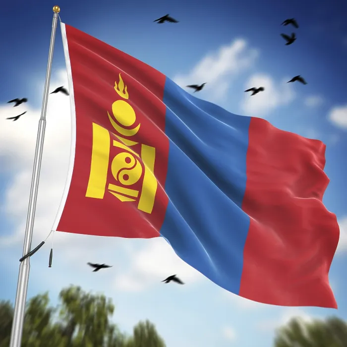 Framed Print : 3D Rendered Flag of Mongolia Print Framed Print : 3D Rendered Flag of Mongolia Print