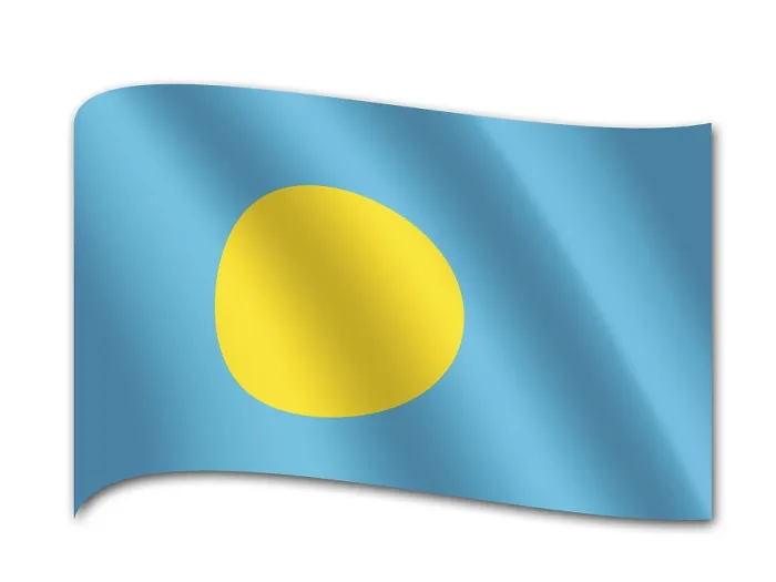 Framed Print : Palau Flag Print Framed Print : Palau Flag Print