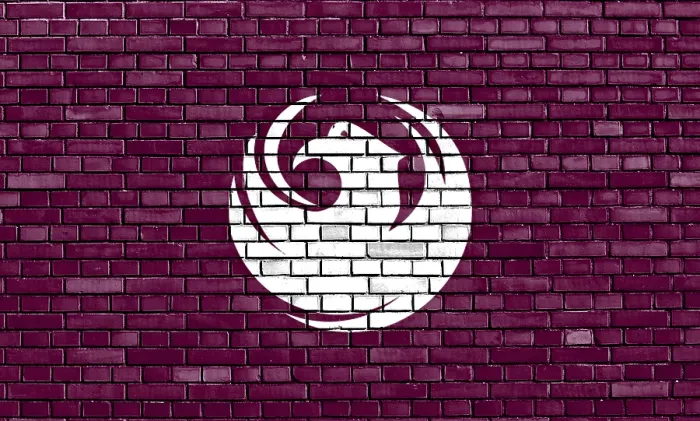 Framed Print : Flag of Phoenix Painted Print on Brick Wall Framed Print : Flag of Phoenix Painted Print on Brick Wall