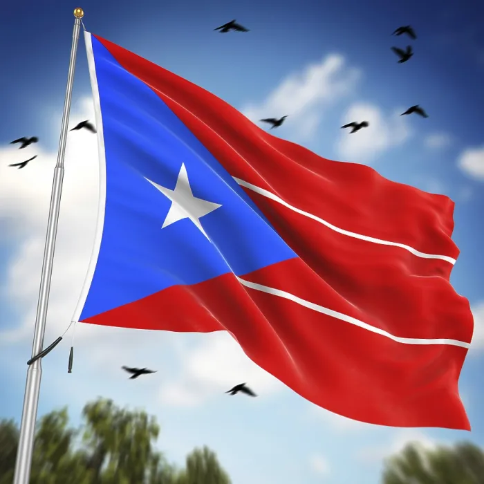 Framed Print : 3D Rendered Print of the Flag of Puerto Rico Framed Print : 3D Rendered Print of the Flag of Puerto Rico