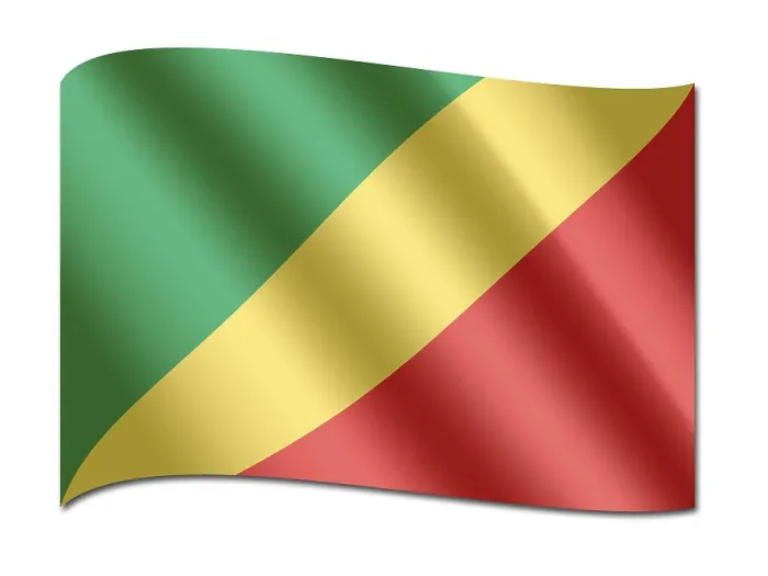 Framed Print : Flag of the Republic of the Congo Print Framed Print : Flag of the Republic of the Congo Print
