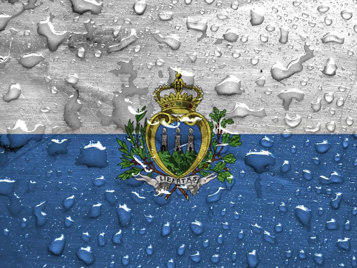 Framed Print : Flag of San Marino with Rain Drops Print Framed Print : Flag of San Marino with Rain Drops Print