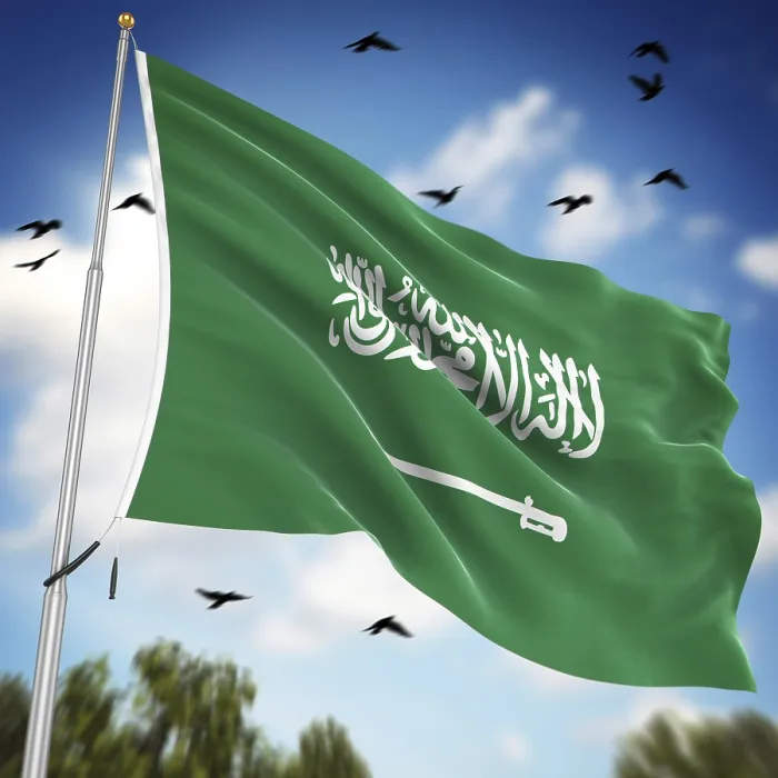 Framed Print : 3D Rendered Print of the Saudi Arabia Flag Framed Print : 3D Rendered Print of the Saudi Arabia Flag