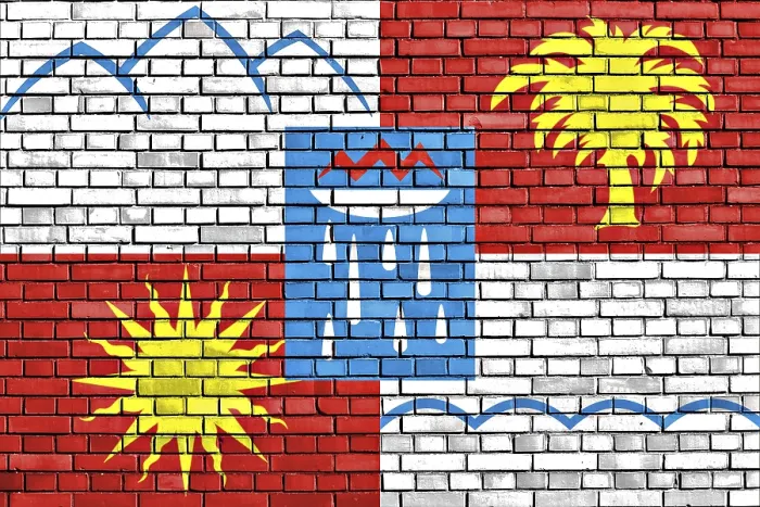 Framed Print : Flag of Sochi Painted on Brick Wall Print Framed Print : Flag of Sochi Painted on Brick Wall Print