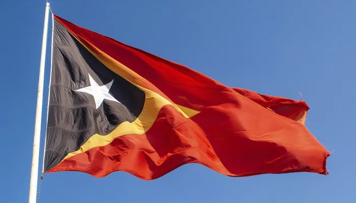Framed Print : The Flag of Timor Print - Blue Sky Framed Print : The Flag of Timor Print - Blue Sky