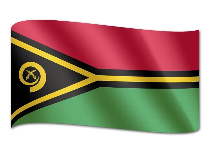 Framed Print : Vanuatu Flag Print Framed Print : Vanuatu Flag Print