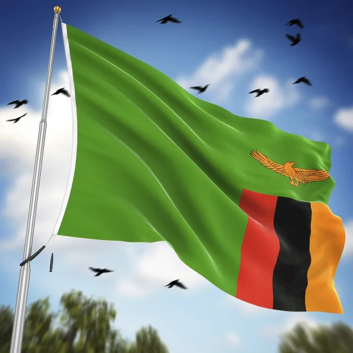 Framed Print : Computer-Generated 3D Print of the Flag of Zambia Framed Print : Computer-Generated 3D Print of the Flag of Zambia