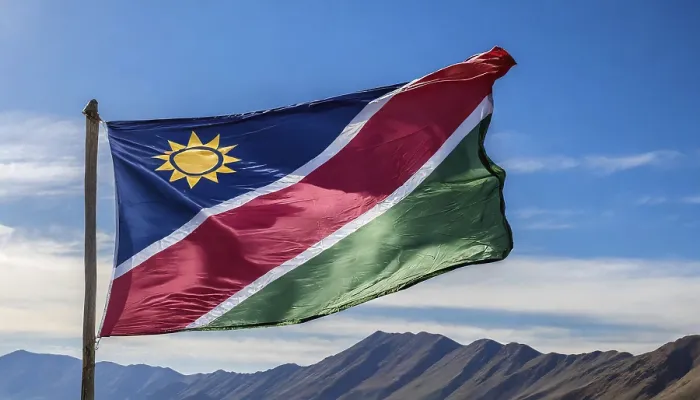 Framed Print : Namibia National Flag Print Framed Print : Namibia National Flag Print