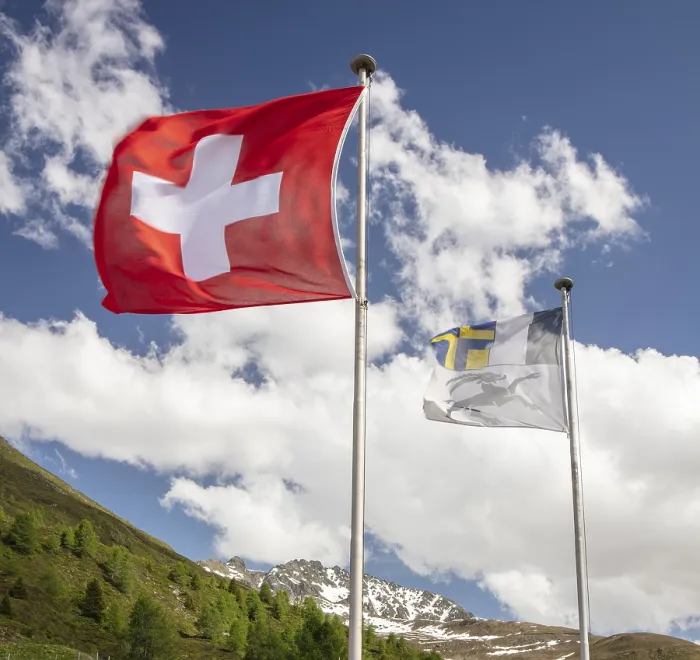 Framed Print : Flags in the Wind, Rinerhorn Print Framed Print : Flags in the Wind, Rinerhorn Print