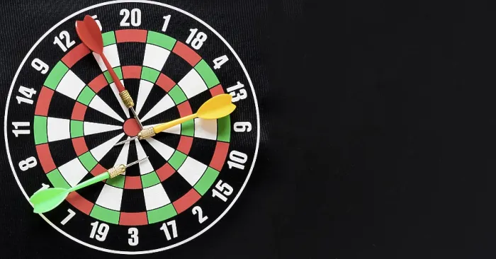 Framed Print : Flat Lay Darts Table Print on Black Background Framed Print : Flat Lay Darts Table Print on Black Background